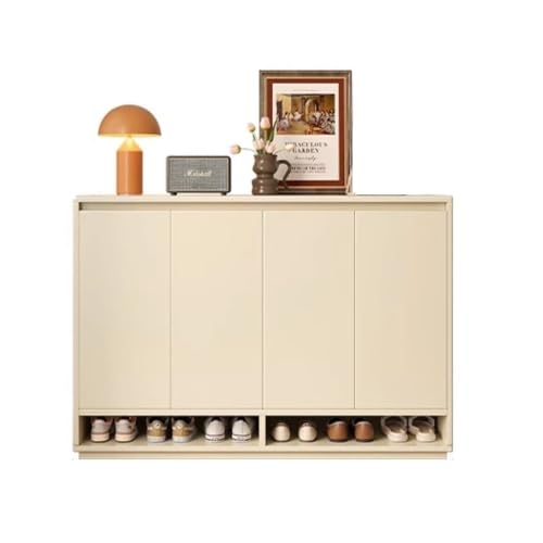 Shihan-2015 Eingangsbereich Schuhschrank mit Türen, 5-stöckiges Schuhregal, freistehendes Organizer-Regal, Flur, Eingangsbereich, Beige Organizer von Shihan-2015