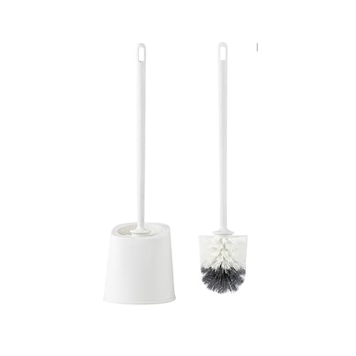 Shihan-2015 Klobürste Haushalts-Toilettenbürste mit weichen Borsten, runder Kopf, Toilettenbürste, Wandbehang, Langer Griff, spezielles Set Toilettenbürste(Weiß) von Shihan-2015