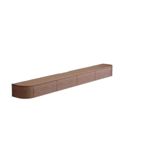 Shihan-2015 Lowboard 78,7"/86,6'' Schwebender TV-Ständer mit LED-Licht, Wandmontierter schwebender TV-Halter, Entertainment-Media-Center, Holz-TV-Schrank mit Stauraum, Walnuss Fernsehtisch(Klein) von Shihan-2015