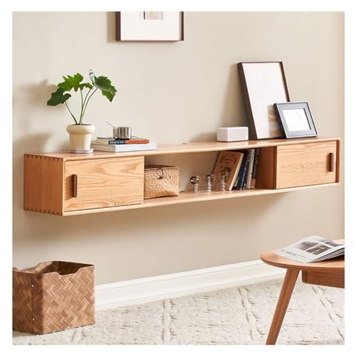 Shihan-2015 Lowboard Home Holz-TV-Entertainment-Center, moderner TV-Wand-TV-Ständer, TV-Schrank mit offenem Ablagefach und Schiebetüren Fernsehtisch(Nature,130x25x25cm) von Shihan-2015