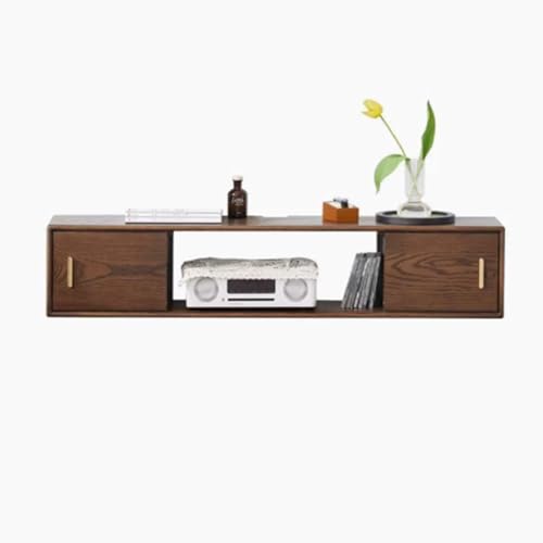 Shihan-2015 Lowboard Home Holz-TV-Entertainment-Center, moderner TV-Wand-TV-Ständer, TV-Schrank mit offenem Ablagefach und Schiebetüren Fernsehtisch(Walnut,180x25x25cm) von Shihan-2015