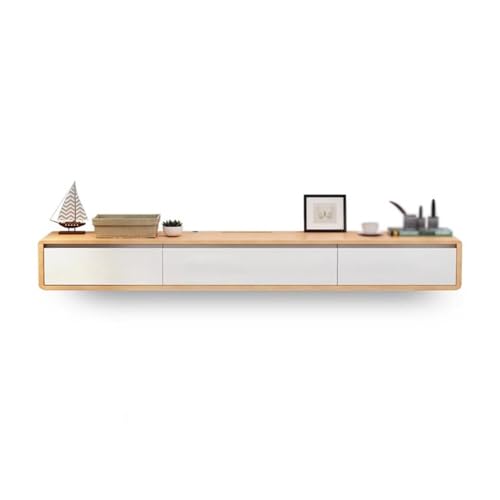Shihan-2015 Lowboard Schwebende TV-Einheit, an der Wand montierter TV-Schrank, Moderne Unterhaltungsmedienkonsole for das Wohnzimmerbüro Fernsehtisch(Natural,180x20x24cm) von Shihan-2015