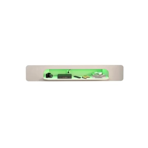 Shihan-2015 Lowboard Schwebender TV-Ständer mit LED-Leuchten, wandmontierte TV-Regale mit 1 offenen Regal Fernsehtisch(Weiß) von Shihan-2015