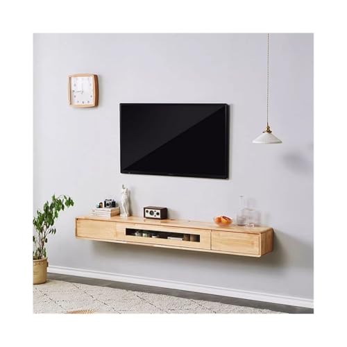 Shihan-2015 Lowboard Schwebendes TV-Konsolenregal mit Schubladen, schwebende TV-Regale for Wohnzimmer, Esszimmer Fernsehtisch(Natural,Mittel) von Shihan-2015