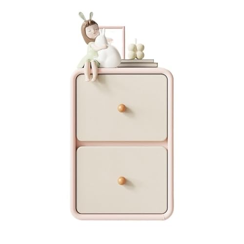 Shihan-2015 Nachttische Beige Holz Nachttisch Klein Ultra Schmal Seite Clip Organizer Aufbewahrungsschrank Rosa Nachtschrank(XS) von Shihan-2015