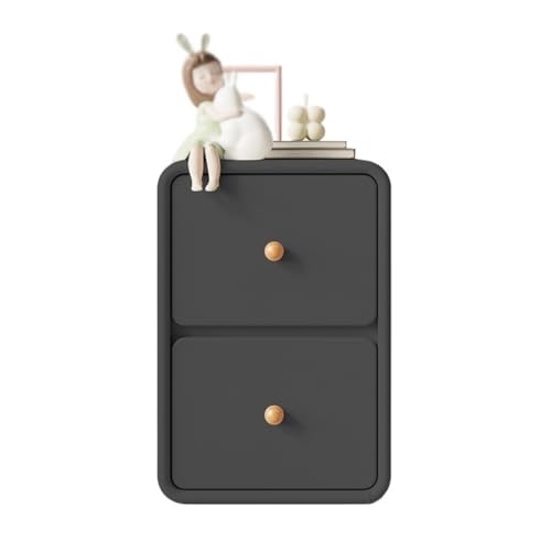 Shihan-2015 Nachttische Nachttisch aus Holz, klein, ultraschmal, seitlich, schwarz, for Anklipsen, Organizer, Aufbewahrungsschrank Nachtschrank(Mittel) von Shihan-2015