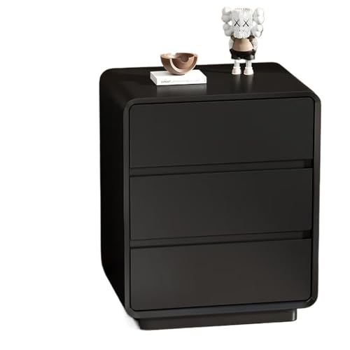 Shihan-2015 Nachttische Schwarzer Lack DREI-Schubladen-Nachttisch Familie Wohnzimmer Schlafzimmer Studie Kleiner Lagerschrank Holz Nachtschrank(Klein) von Shihan-2015