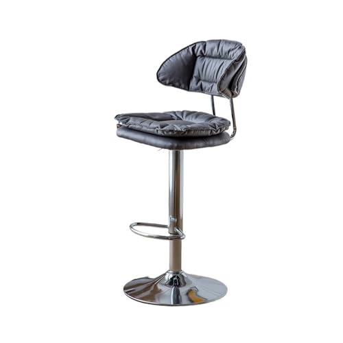 Shihan-2015 Tresenstuhl PU Leder Einfache Rückenlehne Haushalt Hohe Hocker 60-80 cm Lift Drehbare Bar Stuhl Restaurant Bar Stuhl Barstuhl(Dark Gray) von Shihan-2015