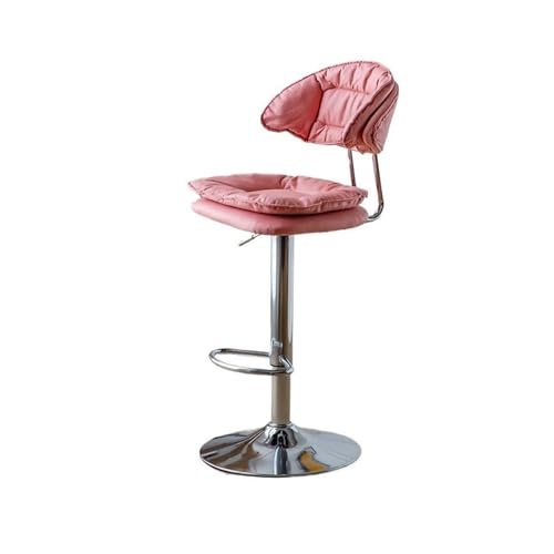 Shihan-2015 Tresenstuhl PU Leder Einfache Rückenlehne Haushalt Hohe Hocker 60-80 cm Lift Drehbare Bar Stuhl Restaurant Bar Stuhl Barstuhl(Pink) von Shihan-2015