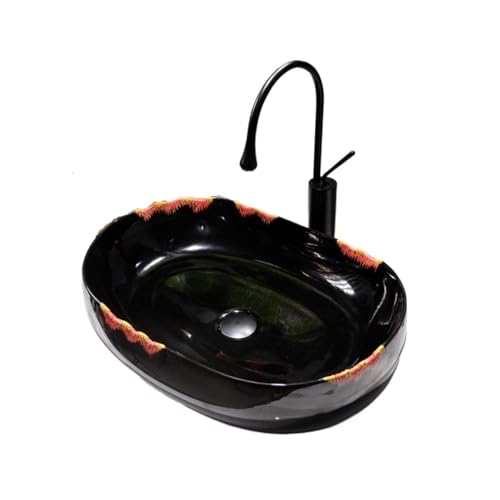 Waschtisch Aufsatzwaschbecken, rechteckig, Retro-Stil, Keramik-Waschbecken Bad Waschbecken von Shihan-2015