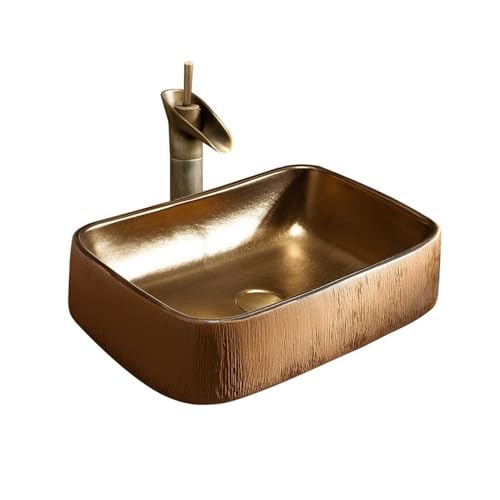 Waschtisch Rechteck Badezimmer Schiff Waschbecken über Theke Schüssel 48 * 35 * 15 cm Retro Keramik Wasch Toilette Bad Waschbecken Waschtisch Rechteck Badezimmer Schiff Waschbecken über Theke Schüssel 48 * 35 * 15 cm Retro Keramik Wasch Toilette Bad Waschbecken von Shihan-2015