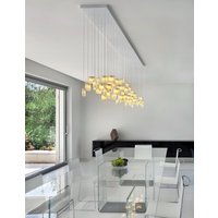 Moderne Kronleuchter Esszimmer Beleuchtung, Glas Pendelleuchte Für Dine Beleuchtung. Diese Kunst-Glasbeleuchtung Wird An Ihren Raum Angepasst von ShimaleLightArt