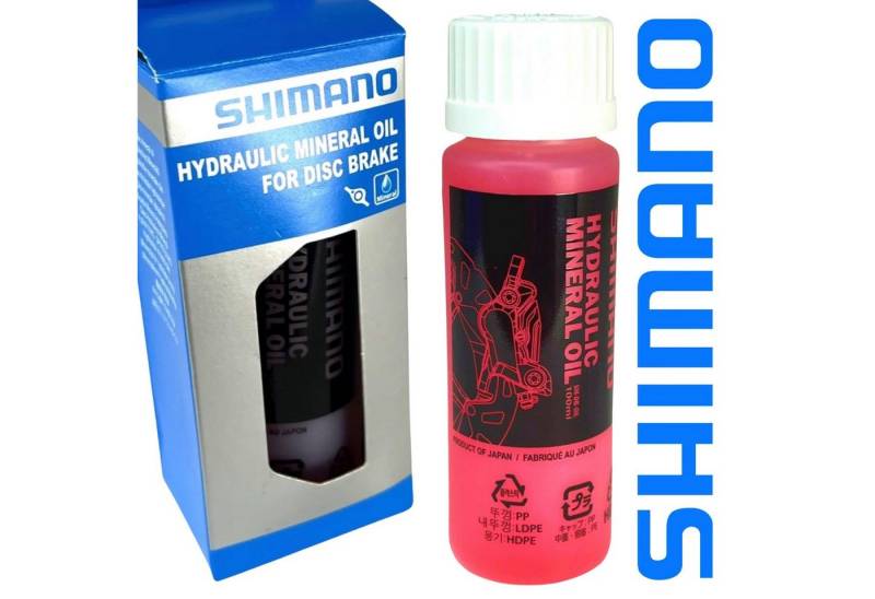 Shimano Fahrrad-Montageständer Shimano Fahrrad Scheibenbremsen Hydraulik Mineralöl verpackt 100ml von Shimano