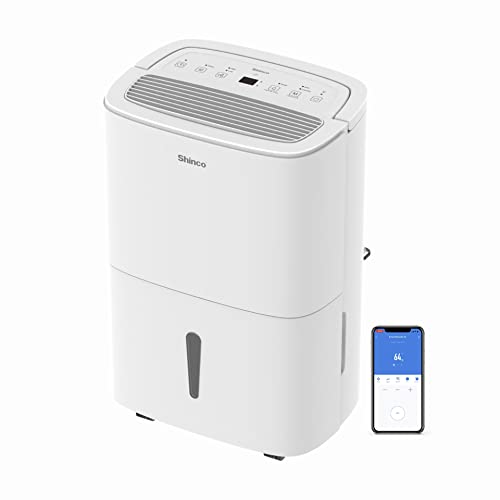 SHINCO 50L Wifi Luftentfeuchter mit Pump, für 165m³(55m²) Räume, 7L Wassertank, Aktivkohlefilter, Energieeinsparung,Automatischer Neustart,Timer, Kontinuierliche Abfluss, Wäschetrocknerfunktion,Weiß SHINCO 50L Wifi Luftentfeuchter mit Pump, für 165m³(55m²) Räume, 7L Wassertank, Aktivkohlefilter, Energieeinsparung,Automatischer Neustart,Timer, Kontinuierliche Abfluss, Wäschetrocknerfunktion,Weiß von Shinco