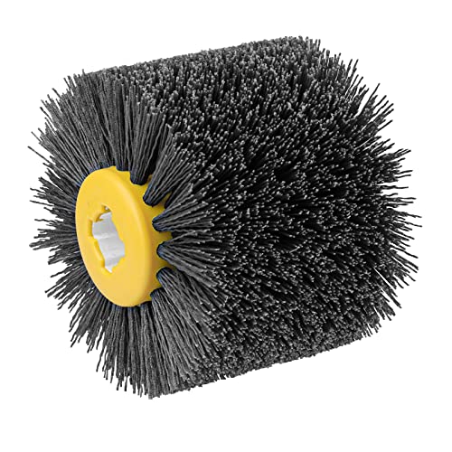 Shineboc Schleifbürsten,320 Körnung 120x100mm Nylonbürste, Polierbürste zum Holzverarbeitung, Grit Bürste Bristle Bürsten für Satiniermaschine Drahtziehrad (Grau) von Shineboc