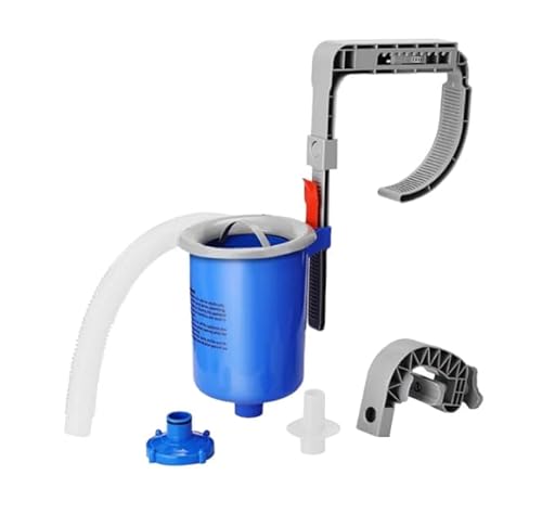 Aufstellbarer Pool-Skimmer mit 4 Skimmersocken, schwimmender Oberflächenskimmer, Wandhalterung Pool Oberflächenskimmer mit Schlauch und Korb, Befestigung an aufblasbaren Halsbändern, Rohr- und von Shineforu