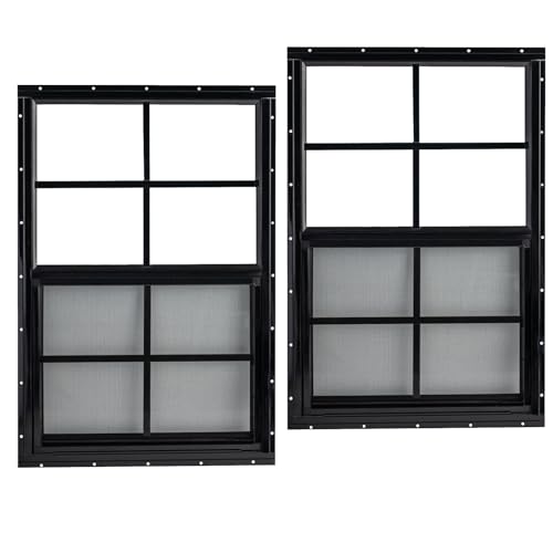 Shineforu Schuppenfenster, 2 Stück, Schwarz (30,5 cm B x 45,7 cm H) von Shineforu