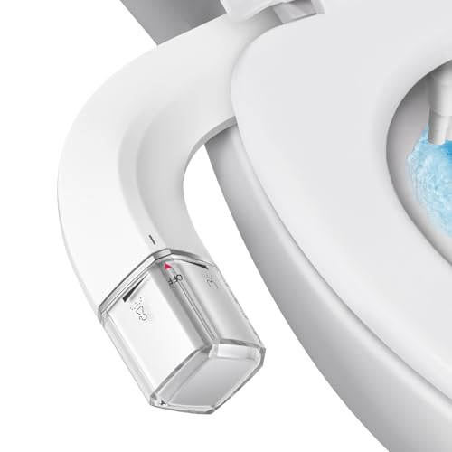 Shineforu Ultraflacher Bidet-Aufsatz für Toiletten mit zwei Betriebsmodi, Bidet-Toilettenaufsatz mit Druckregler (für Damen/Hintern), einfach zu installieren, nicht elektrisch von Shineforu