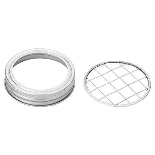 Glas Frosch Deckel Metall Blumenvase Einsatz Gitter Blumen Organizer Vase Gitter Deckel Kappe für normale breite Öffnung Einmachgläser (4 Set 70 mm) von Shinekoo