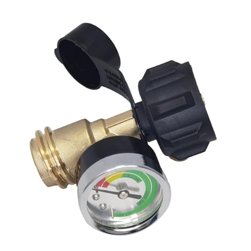 Shinekoo Propan-Tankzähler Tankanzeige Pol Umwandlung Qcc mit Manometer-Adapter Leckdetektor Druckmessgerät Universal-Manometer Anschluss für Camping Grill Ofen BBQ Grill Heizung von Shinekoo