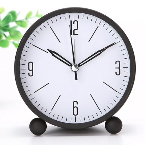 Shinekoo Wecker, Metall Lautlos Wecker mit Warmem Nachtlicht, Nachttischwecker Stille Uhr Batteriebetrieben, Retro Einfache Tischtischuhr Analogwecker für Schreibtisch Schlafzimmer Shinekoo Wecker, Metall Lautlos Wecker mit Warmem Nachtlicht, Nachttischwecker Stille Uhr Batteriebetrieben, Retro Einfache Tischtischuhr Analogwecker für Schreibtisch Schlafzimmer von Shinekoo