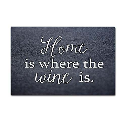 Shinewe Fußmatte für den Eingangsbereich, Motiv: Home is Where The Wine is Inside/Outdoor, Fußmatte, Wohnzimmer, Küche, Teppich, Heimdekoration, 45 x 75 cm von Shinewe