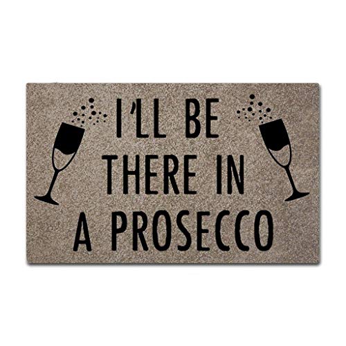 Shinewe I'll Be There in a Prosecco Fußmatte Lustige Eingangsmatte Indoor Outdoor Fußmatte Dekorative Bodenmatte Rutschfeste Gummimatte 45 x 75 cm Shinewe I'll Be There in a Prosecco Fußmatte Lustige Eingangsmatte Indoor Outdoor Fußmatte Dekorative Bodenmatte Rutschfeste Gummimatte 45 x 75 cm von Shinewe