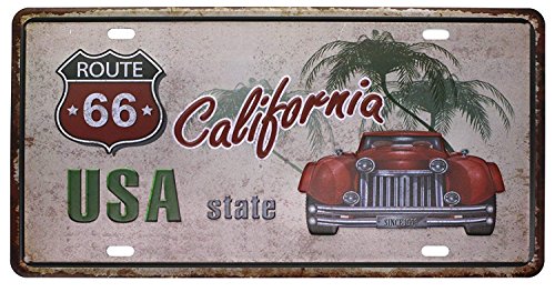 Shinewe USA State California Vintage Blechschild, Metallplakat, geeignet für Pubs, Bars, als Heimdeko, 15 x 30 cm Shinewe USA State California Vintage Blechschild, Metallplakat, geeignet für Pubs, Bars, als Heimdeko, 15 x 30 cm von Shinewe