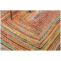 Teppiche-100% Natürliche Baumwolle Jutefaser Rechteckiger Teppich-Freies Geschenk Inbegriffen-Boho Teppich-Yoga Mediation Teppiche-Eco von ShineyFeatherUK