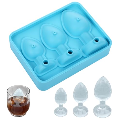 Eiswürfelform Plug, Eiswürfelform Silikon for Butt Plug Eiswürfelform Lustig, Plug Eiswürfel Form Eiswürfelform Groß, Eiswürfel Plug, für Bar, Cocktails, Whiskey, Tee, Kaffee(blau) von ShinherYee