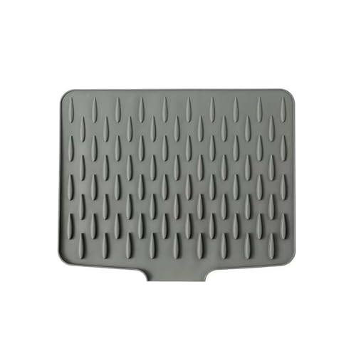 ShiningUU Abtropfmatte aus Silikon, 40 x 30 cm, hitzebeständige rutschfeste Matte für Küchenarbeitsplatte, Spülbeckenschutzmatte, Spülbecken-Theke, Abtropfgestell-Alternative, Grau ShiningUU Abtropfmatte aus Silikon, 40 x 30 cm, hitzebeständige rutschfeste Matte für Küchenarbeitsplatte, Spülbeckenschutzmatte, Spülbecken-Theke, Abtropfgestell-Alternative, Grau von ShiningUU