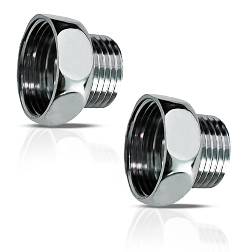 ShiningUU Duschschlauch-Adapter, G3/4 Buchse auf G1/2 Stecker, Chrom, Duschschlauch-Reduzierstück, Adapter Anschluss für Duschkopf und Wasserhahn, sicherer Sanitäradapter für Badezimmer, 2 Stück ShiningUU Duschschlauch-Adapter, G3/4 Buchse auf G1/2 Stecker, Chrom, Duschschlauch-Reduzierstück, Adapter Anschluss für Duschkopf und Wasserhahn, sicherer Sanitäradapter für Badezimmer, 2 Stück von ShiningUU