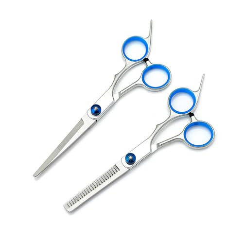 ShiningUU Fellscheren-Set für Hunde, 2 Stück, Edelstahl, Tierhaarschere mit abgerundeten Sicherheitsspitzen, Schere und Effilierschere für Hunde, Katzen, Haustiere ShiningUU Fellscheren-Set für Hunde, 2 Stück, Edelstahl, Tierhaarschere mit abgerundeten Sicherheitsspitzen, Schere und Effilierschere für Hunde, Katzen, Haustiere von ShiningUU
