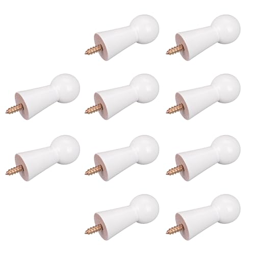 ShiningUU Kleiderhaken aus Holz, solide Handtuchhaken, Kinder-Kleiderhaken, minimalistischer Stil, Wandhaken mit Schraube, Wandmontage, dekorative für Türen, Treppenkanten, Kleiderschränke (weiß), 10 ShiningUU Kleiderhaken aus Holz, solide Handtuchhaken, Kinder-Kleiderhaken, minimalistischer Stil, Wandhaken mit Schraube, Wandmontage, dekorative für Türen, Treppenkanten, Kleiderschränke (weiß), 10 von ShiningUU
