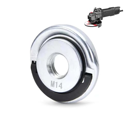 ShiningUU M14 Schnellspannmutter 45 mm – robuste Feststellflanschmutter mit Zugspinne für Dewalt Milwaukee Schleifer Makitav Most Winkelschleifer | Schnellspann-Winkelschleifermuttern Aufsätze von ShiningUU