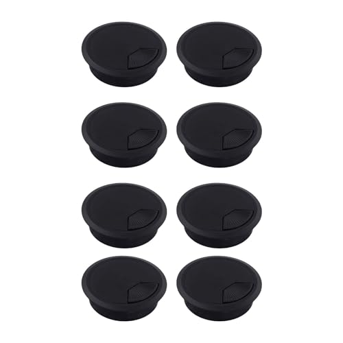 ShiningUU Schreibtisch-Kabeldurchführungen, 80 mm, schwarz, Kunststoff, runde Kabellochabdeckungen, verstellbare Kabelmanagement-Lösung für Zuhause, Büro, Computertische und Drahtorganisation, 8 Stück ShiningUU Schreibtisch-Kabeldurchführungen, 80 mm, schwarz, Kunststoff, runde Kabellochabdeckungen, verstellbare Kabelmanagement-Lösung für Zuhause, Büro, Computertische und Drahtorganisation, 8 Stück von ShiningUU
