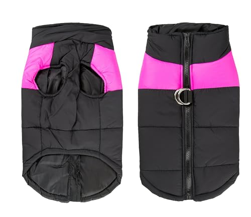 Shinmax Hundemantel Winterjacke Hundejacke wasserdichte Winter Jacke Warm Winterweste für Kleine Mittlere Große Hunde Gefütterter Brustschutz Hund Welpen Kleidung Weste Haustier Gepolsterte Mantel von Shinmax