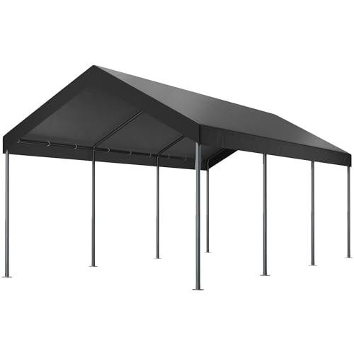 Shintenchi 3 x 6 m robuster Carport mit UV-beständigem Vordach, pulverbeschichteter Stahlrahmen, einfach zu montieren, tragbare Garage, Stabiler Carport für Auto, Fahrrad, Camp, Lagerung im Freien Shintenchi 3 x 6 m robuster Carport mit UV-beständigem Vordach, pulverbeschichteter Stahlrahmen, einfach zu montieren, tragbare Garage, Stabiler Carport für Auto, Fahrrad, Camp, Lagerung im Freien von Shintenchi