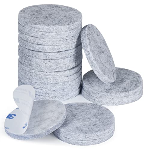 Filzgleiter Rund Selbstklebend, 50 mm 18 Stück 50 Stück 5 mm Möbelgleiter Filz Pads für Möbel Boden Stühle Möbelfüße(Grau) von Shintop