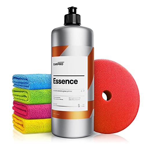 Autopolitur Set: CarPro Essence Hochglanzpolitur (1kg) - Extreme Gloss Enhancer - Hybrider Glanzverstärker - Für Exzenter oder Rotation Poliermaschinen - Auto polieren, Glanzpolitur | 6-teilig von Shiny Freaks