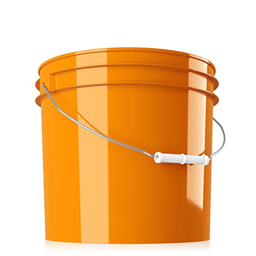 chemicalworkz Performance Bucket Wascheimer 3,5GAL/13L für die schonende Auto Handwäsche (orange) + kompatibel mit Detail Guardz - Dirt Lock & Scrub Wall, Dirt Trap Schmutzsieb, Gamma Lids von Shiny Freaks