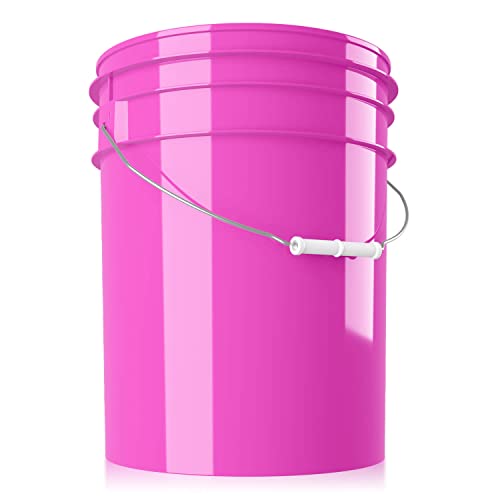 chemicalworkz Performance Bucket Wascheimer 5GAL/19L für die schonende Auto Handwäsche (pink) + kompatibel mit Detail Guardz - Dirt Lock & Scrub Wall, Dirt Trap Schmutzsieb, Gamma Lids von Shiny Freaks
