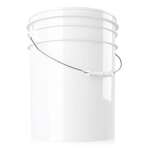 Performance Bucket Wascheimer 5GAL/19L für die schonende Auto Handwäsche (weiß) + kompatibel mit Detail Guardz - Dirt Lock & Scrub Wall, Dirt Trap Schmutzsieb, Gamma Lids | by chemicalworkz von Shiny Freaks