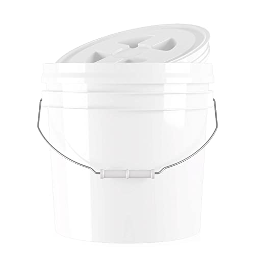chemicalworkz Performance Bucket Wascheimer für Auto Handwäsche inkl. Deckel (weiß) | 3,5GAL/13L + kompatibel mit Grit Guard, Detail Guardz Dirt Lock Scrub Wall, Dirt Trap, Magic Bucket & Gamma Lid von Shiny Freaks