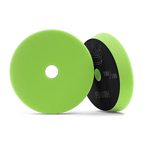 Royal Pads AIR Finish Polierpad (Ø 125mm) - Premium Polierschwamm für Exzenter & Rotations Poliermaschine - Auto polieren, schleifen, wachsen, Wachs Klett Schwamm Pad | 1 Stk. von Shiny Freaks