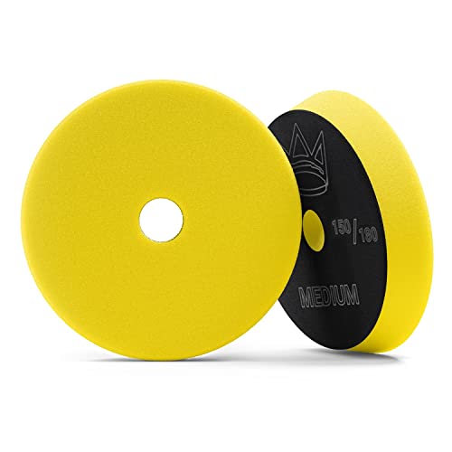 Royal Pads AIR Medium Polierpad (Ø 150mm) - Premium Polierschwamm für Exzenter & Rotations Poliermaschine - Auto polieren, schleifen, wachsen, Wachs Klett Schwamm Pad | 1 Stk. von Shiny Freaks