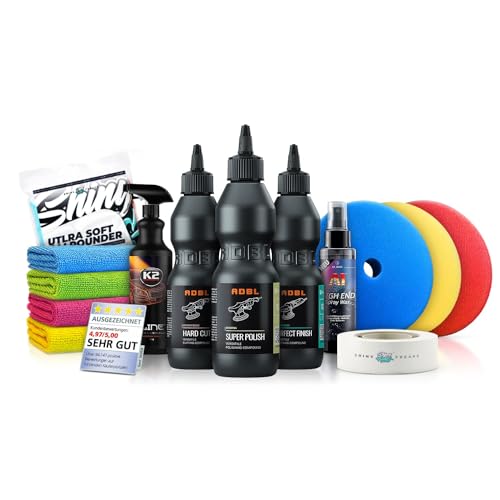 Politurset: ADBL Politur Set + Royal Pads Premium Polierpads + Dr. Wack Lackversiegelung + Zubehör - Auto Politur | 13-teilig Politurset: ADBL Politur Set + Royal Pads Premium Polierpads + Dr. Wack Lackversiegelung + Zubehör - Auto Politur | 13-teilig von Shiny Freaks