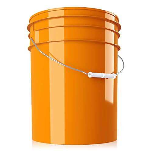chemicalworkz Performance Bucket Wascheimer 5GAL/19L für die schonende Auto Handwäsche (orange) + kompatibel mit Detail Guardz - Dirt Lock & Scrub Wall, Dirt Trap Schmutzsieb, Gamma Lids von Shiny Freaks