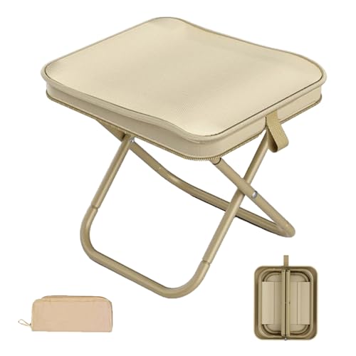 Shinybox Klapphocker Tragbar & Leicht mit Tragetasche - Bis 120kg Belastbar, Perfekt für Camping, Wandern, Angeln, Garten, Strand & Grillen (Khaki) von Shinybox