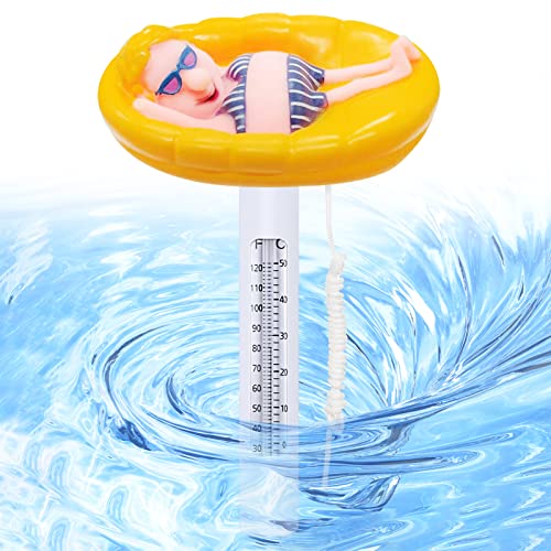 Shinybox Schwimmende Pool Thermometer, Schwimmende Wasserthermometer, Floating Pool Thermometer mit String, Schwimmbadthermometer, Wasser Temperatur Thermometer für Outdoor & Indoor Pools, Spas von Shinybox